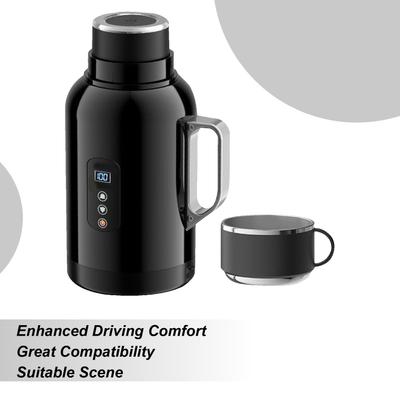 Car Heating Electric Kettle 1500Ml 12/24V Stainless Steel Electric Heating Insulation Kettle Outdoor Camping Travel Kettle