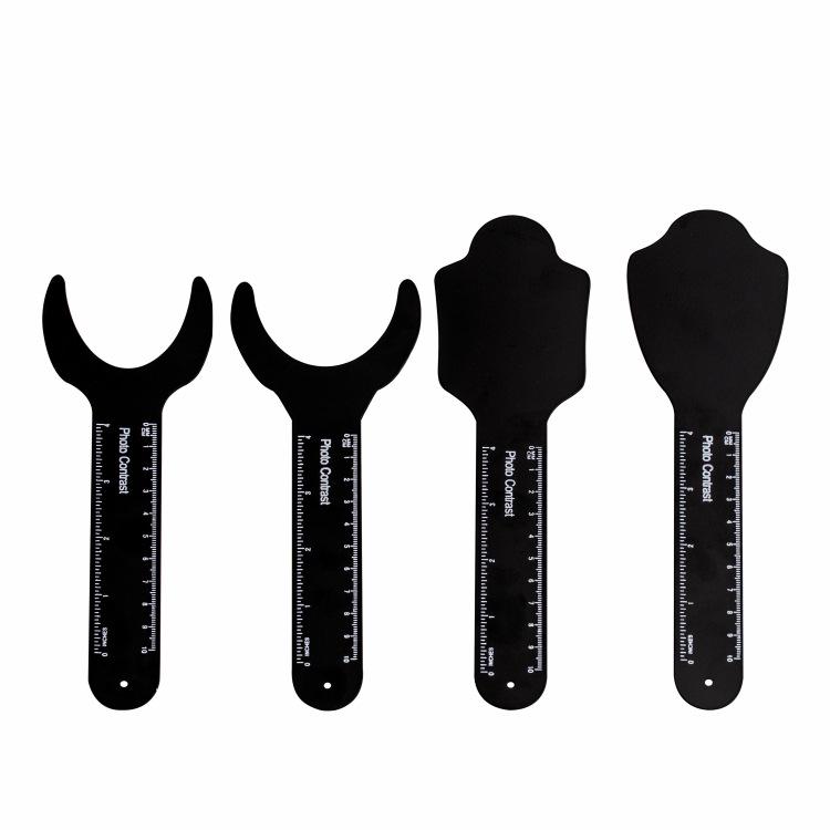 Metal Oral Photography Background Plate with Scale - Dental Orthodontic Tool