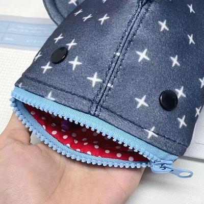 Kreatives Kawaii Hai Stern Mäppchen Cartoon Lustiger Hai Mund Reißverschluss Stiftetasche Niedliche Hai Schreibwaren Aufbewahrungstasche Geschenke
