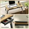 Laptop Table with Height and Angle Adjustment, Folding Table with Tilt Function and Drawer, Multifunctional Bed Table (only with 1pc Bed Table)