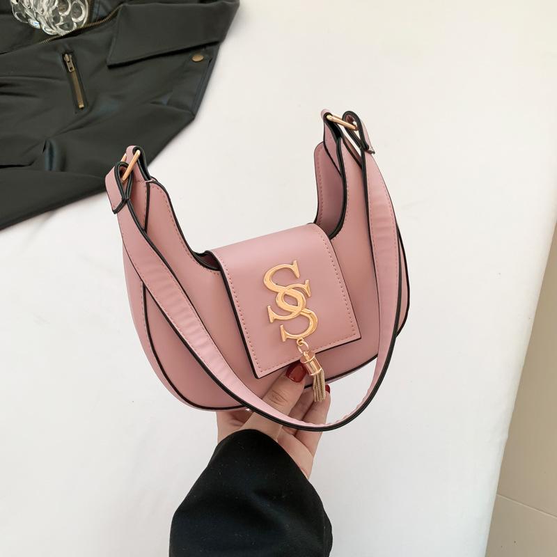 

New hand-carried women s bags, trendy underarm bags, women s spring simple and fashionable single shoulder dumpling bags розовый