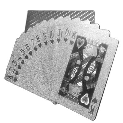 Karokkaku Silver Playing Rich and Perfect for Card and Includes a Silver Box and Cards, Double-Sided Plastic, Silver, Gorgeous, Break-Resistant,