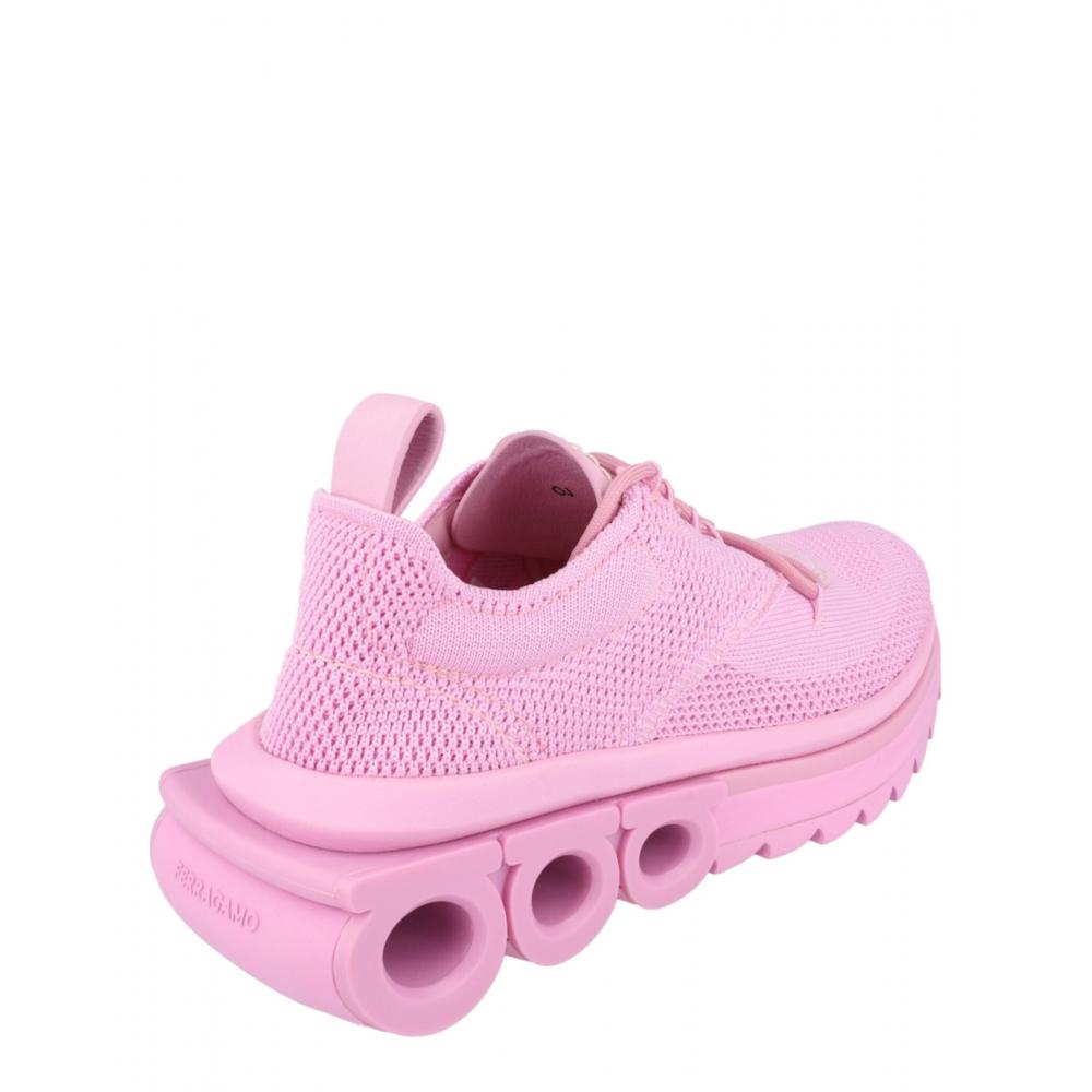 Salvatore Ferragamo Nima Knit Sneakers Pink