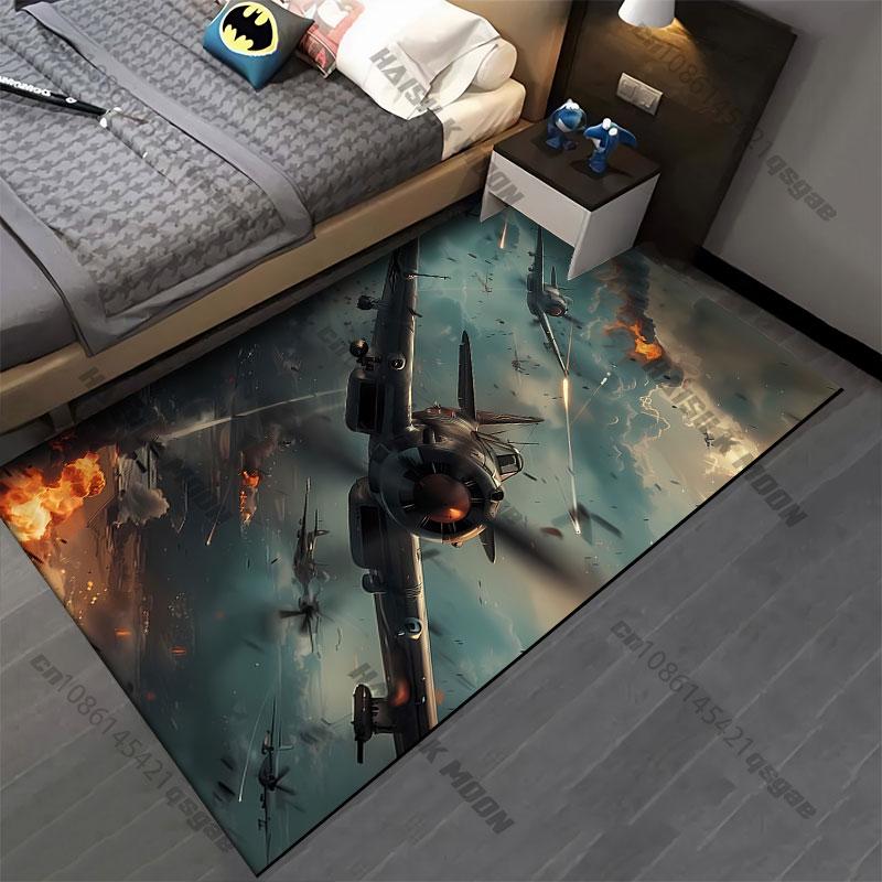 Aerial combat intense war scene carpet Yoga living room room decor children's crawling mat doormat area rug games mat