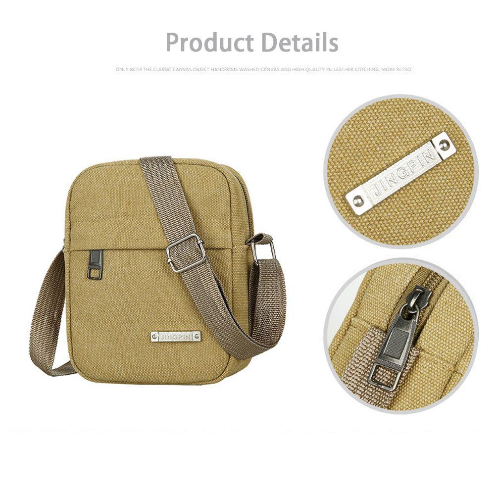 New Style Casual Canvas Men's Bag Shoulder Messenger Bag Small Backpack Handbags Outdoor Travel Mobile Phone Package Bags