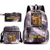 Abstract foreign Shanhaijing children's schoolbag tongtongsahur cartoon primary school student backpack three-piece set L