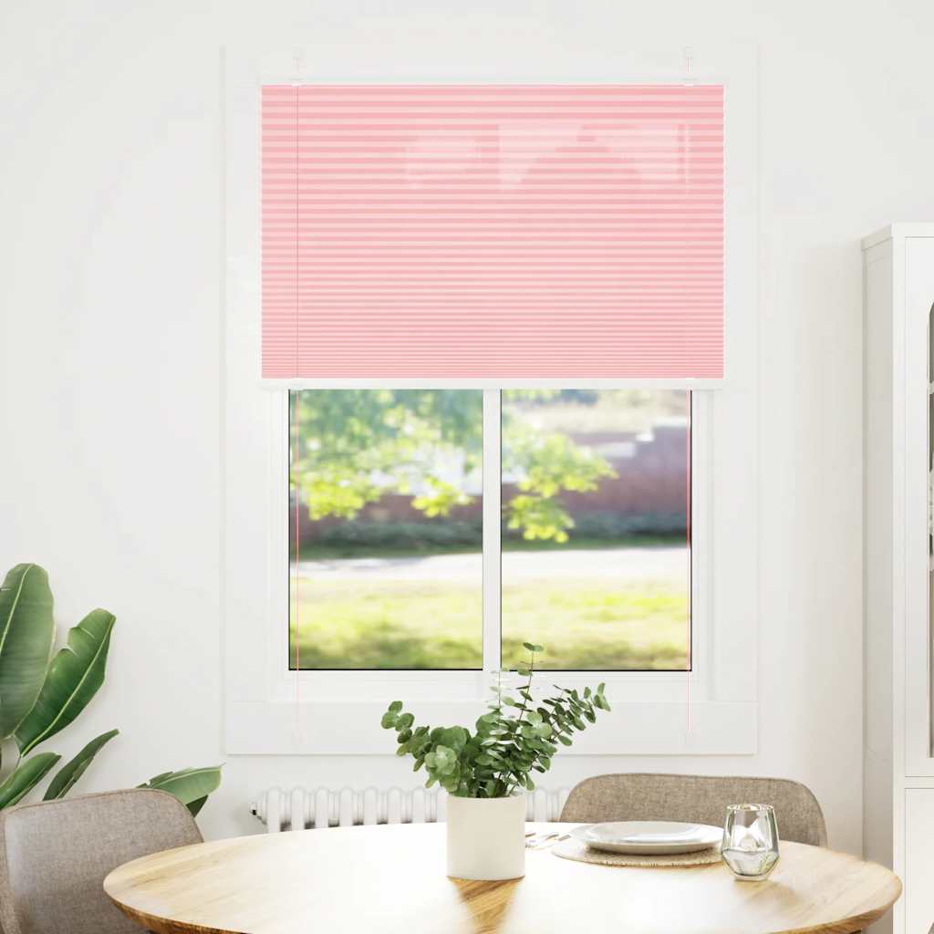 Pink Pleated Roller Blind 90X100 Cm Fabric Width 89.4 Cm
