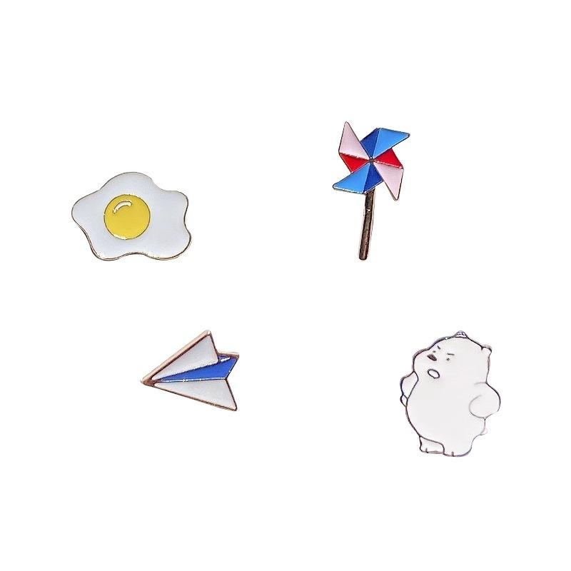 Trendy Japanese Cute Cartoon Brooch Pin - Small Fresh Female Badge Safety Pin Accessory