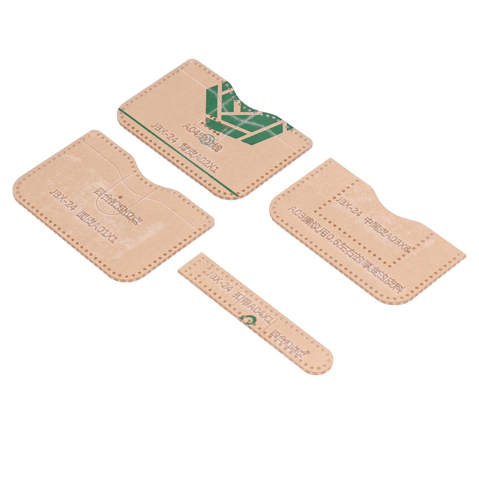 

4 шт. акриловые шаблоны прочные многоразовые прозрачные прозрачные DIY кожаные модели доски для держателя карт