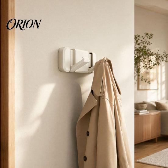No Drill Wall Hooks Over The Door Hanger Hooks, Foldable Drilling Adhesive Coat Rack, Invisible Space Saving Organizer, for Coats Bags Towels Scarves