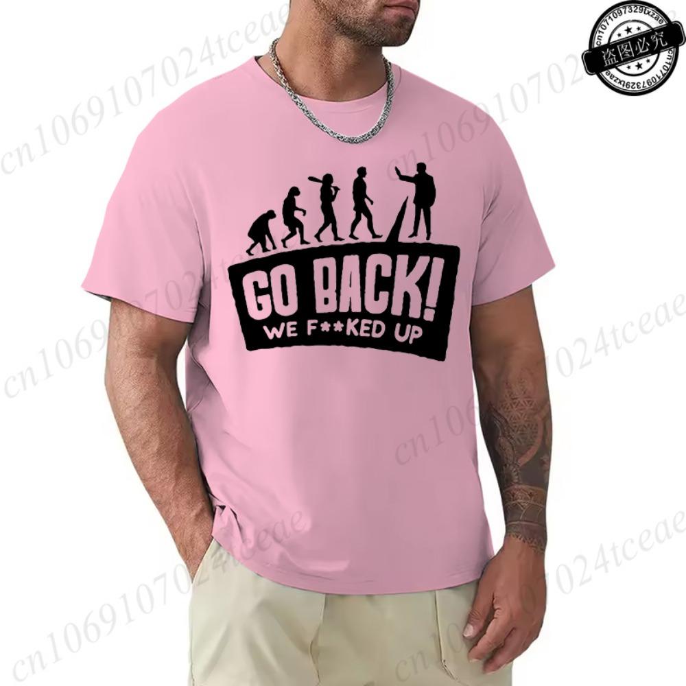 Evolution-Themen-Humor-Print Herren-T-Shirt Kleidung Übergroßes Humorvolles Grafik-T-Shirt für Damen Oberteile T-Shirts Hip Hop Streetwear