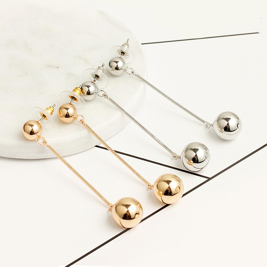 Stylish Tassel Ball Pendants Women Alloy Earring Ear Stud Jewelry Gifts