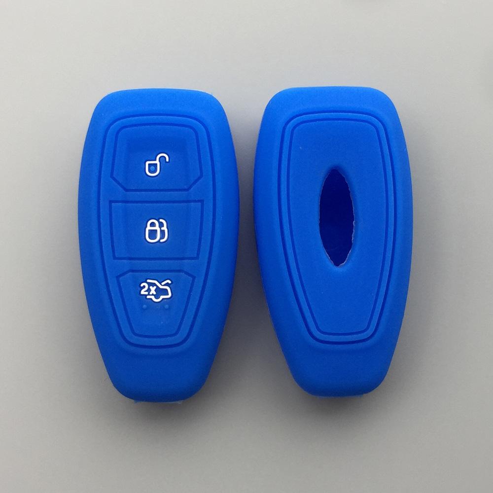 Silicone Car Remote Smart Key Case Cover For Ford Fiesta Focus 3 4 Mondeo Ecosport Kuga Focus ST Key Protector Fob Accessories