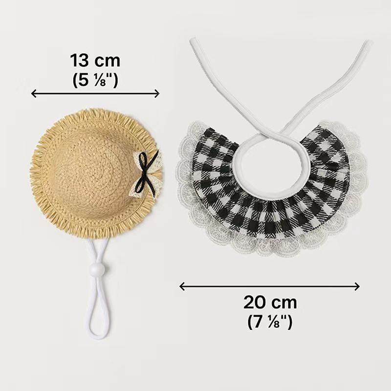 Porche Créatif Animal de Compagnie Chien Chat Costume Fait Main Paille Volaille Costume Chapeau Porter Corde Coupe-Vent Chiot Chapeau de Paille