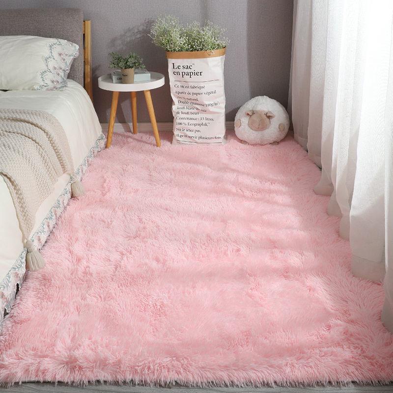 Colorful Tie-Dye Long-Haired Carpet: Bedroom Floor Mat, Doormat, Foot Mat, or Cat Mat Blanket