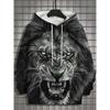 Men's Hoodie 3d Print Animal Lion Graphics Long Sleeve Hoodie Fashion Casual Autumn Unisex Tops Oversized Hooded Streetwear