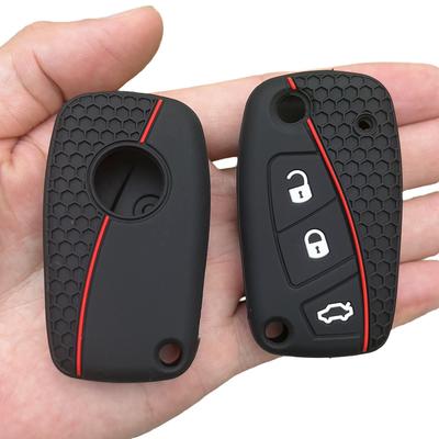 For Fiat PANDA IDEA DUCATO BRAVO 500 DOBLO GRANDE STILO PUNTO MINIBUS Remote Silicone Car Key Case Rubber Holder Cover Protector