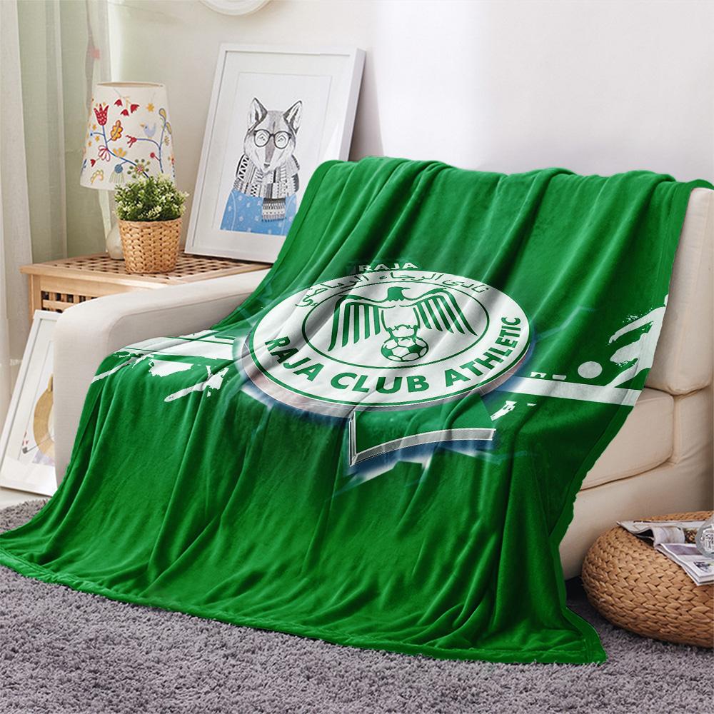 Rajakasablanca Sports Club  Print Flannel Blanket, High Quality Comfortable for All Seasons, Home Decor, Warmth and Comfort