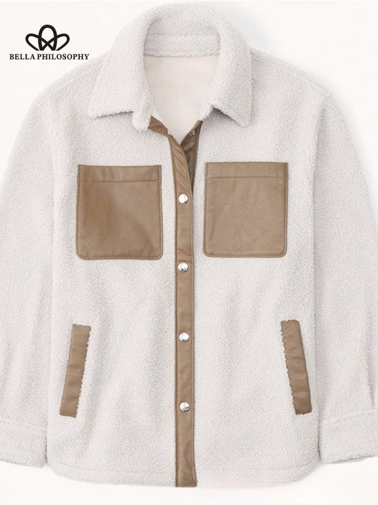 Женское осенне-зимнее универсальное модное толстое пальто с длинным рукавом — фото 5