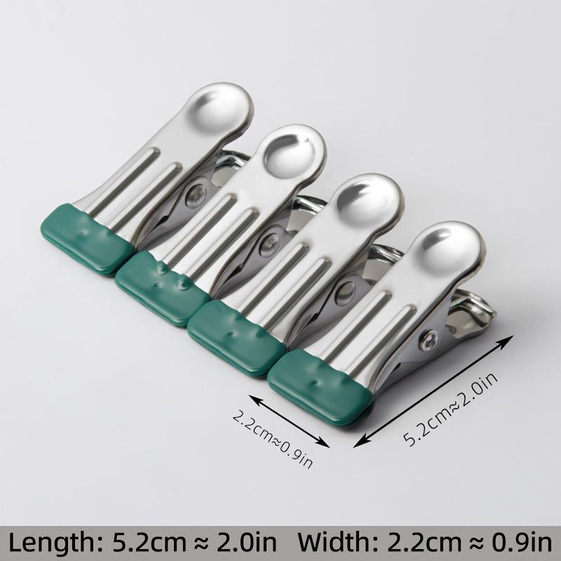 10 pièces pinces à linge antidérapantes en acier inoxydable, pinces métalliques multifonctionnelles antirouille, pinces à linge
