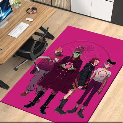 Gorillaz Printed Carpet, for Office Chair Living Room Bedroom Kitchen Room Decor Gifts.