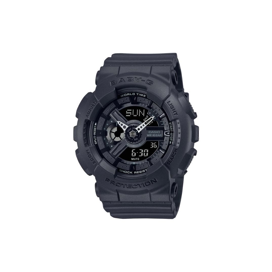 Casio Baby-G Series Quartz Watch Waterproof Resin Strap Black Women watches BA-110XBC-1AJF Black Dial