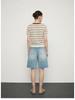 JOCORBEI Retro Ripped Cotton Distressed Straight Denim Shorts (Spring 2026)