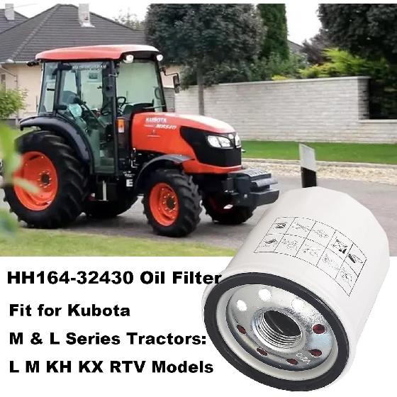 HH150-32430 Oil Filters For Kubota D722 D902 WG750 WG752 WG972 Grasshopper 321D 325 325D 329 432 721 721D 725 729 932 Tractors Replace 70000-15241