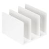 Desk Book End 3 Compartments ABS Bookend Space Saving Book Organiser Book Divider Bookend Magazine Stand 162x162x122mm