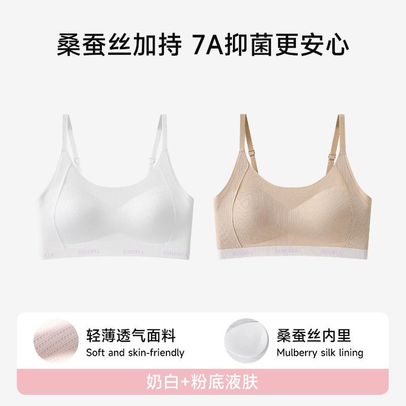 Teenage Girls Wirefree Breathable Developmental Sports Bra For Adolescent Students