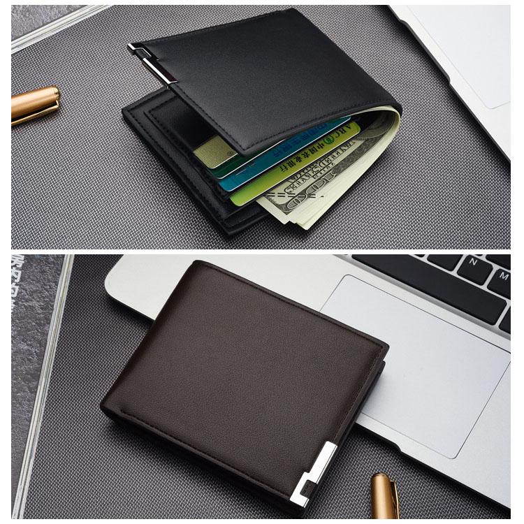 New Men's Wallet Short Multi-function Fashion Casual Draw Card Wallets Card Holders For Men Cardholder Bags Purse