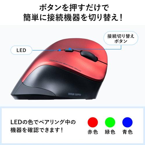 Sanwa Direct Bluetooth Mouse 3 Emparelhamento Ergonomia Bateria Operado Silencioso Compatível com Windows/Mac Prata 400-MABT102S