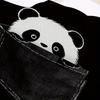 1pc Black Panda Pocket Apron Cute Animal Design Kitchen Cooking Bib for Men Women