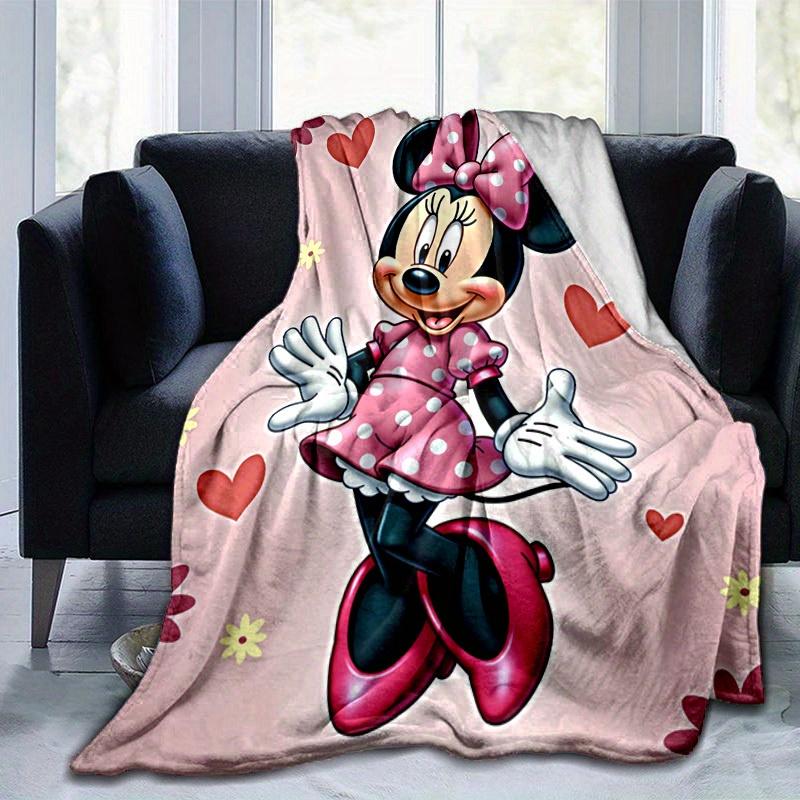 1pc, Cute Minnie Mouse Blanket, Seasonal Universal, Home Decor, Soft Flannel Throw Blanket, Versatile & Cozy for Bedroom, Living Room, Travel, Camping