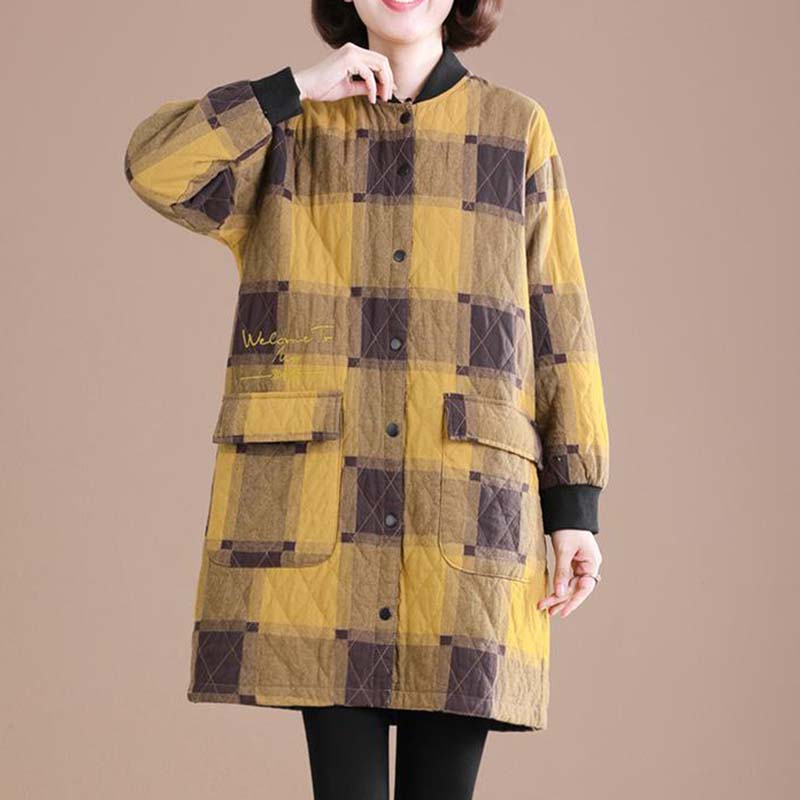 

Пальто для женщин Утепленное Осенне-зимнее Ветровка Оверсайз Водонепроницаемая Повседневная Куртка XL жёлтый