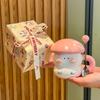 Birthday Gift for Girl Friends Cartoon Water Cup Gift High Value Mushroom Ceramic Mug Souvenir Gift Box