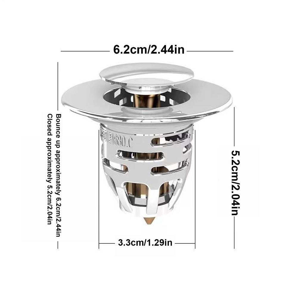 

Bathroom Sink Stopper Sink Strainer Pop-Up Bathroom Sink Stopper Basin Sink Strainer Kitchen Drain Stoppers Filter Pop-Up чорний