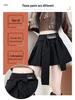 Design-Inspired High-Waisted Academic Pleated Mini Skirt with Bow Tie Strap for Women - Versatile, Anti-Exposure, Slimming
