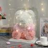 Eternal Rose Bear: Valentine's, Mother's Day & Birthday Gift, Floral Bouquet Ornament for Girlfriend.