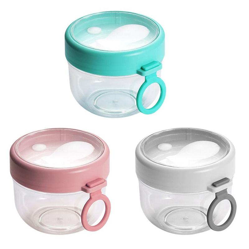 Overnight Oats Jar Container Portable Oatmeal Cups With Lids And Spoon Meal Jar