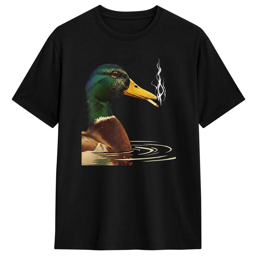 Mallard Smoking Cigarette Meme Funny Mallard Duck Hunting T Shirt Summer Hipster TShirts Unisex 100 Cotton Crew Neck 5XL Top Tees