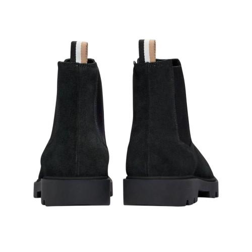 BOSS Herren Chelsea Boots aus Wildleder mit charakteristischem Streifenband