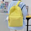 Middle School Student Schoolbag Women's Solid Color Letter Printed Backpack College Style Large Capacity Backpack