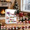 Holiday Gift Ideas Snowman Advent Calendar, 24Pcs Acrylic 2D Hanging Ornament Set Christmas Scene Decoration with Bouquet Flowers, Tree Decor,