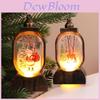 Vintage Christmas Night Light Decoration With Retro Gold Santa Figurine For Festive Home Decor