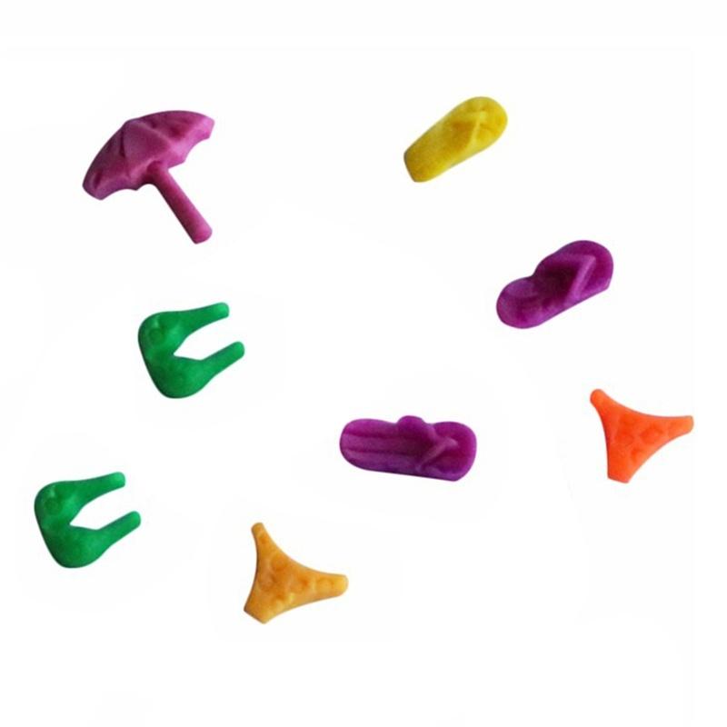 Paraply Tøfler Bikini Sjokolade Fest DIY Fondant Kakedekoreringsverktøy Silikonform