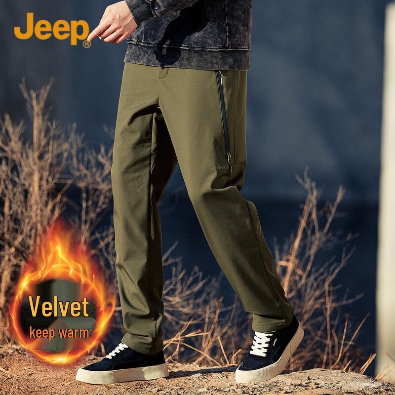 

JEEP Men s Autumn/Winter Straight Loose Casual Pants 2XL
