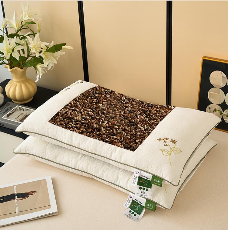 Yongyou Vanke School Area Valley Buckwheat Neck Protection Medium Low Buckwheat Pillow Herbal Sleep Aid for Students Adult Skin Friendly Soft Pillow