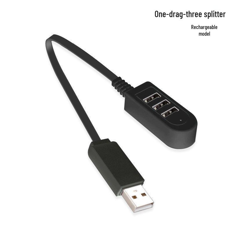 Three-Port USB Charging Hub with Extension Cord for Mobile Phones