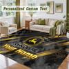 Tappeto Quadrato in Velluto di Cristallo Nome Personalizzato Motivo John Deere Antiscivolo Decorazione Pavimento Casa Tappeto